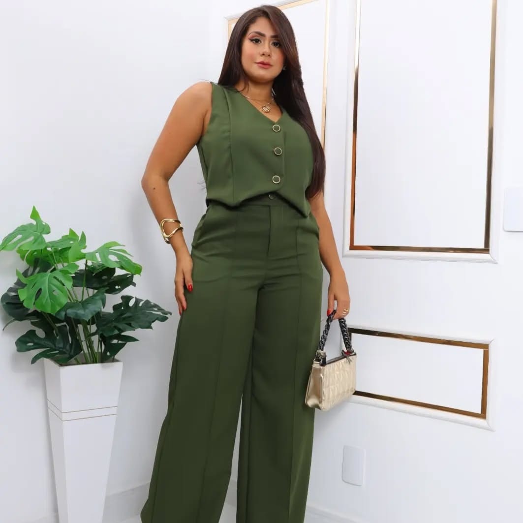 Conjunto Colete , Calça Alfaiataria 