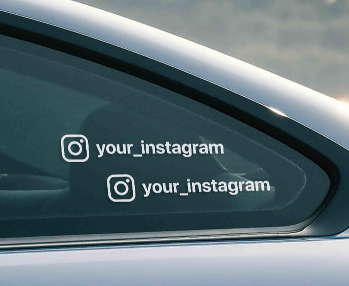 Set Stickere auto/moto personalizate Instagram