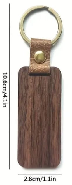 Breloc personalizat din lemn și piele