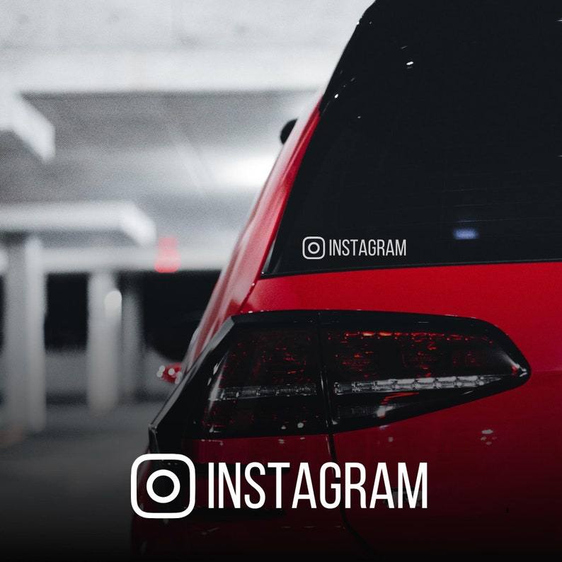 Set Stickere auto/moto personalizate Instagram
