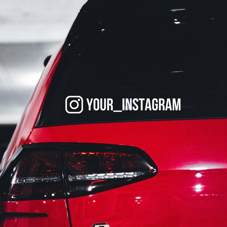 Set Stickere auto/moto personalizate Instagram