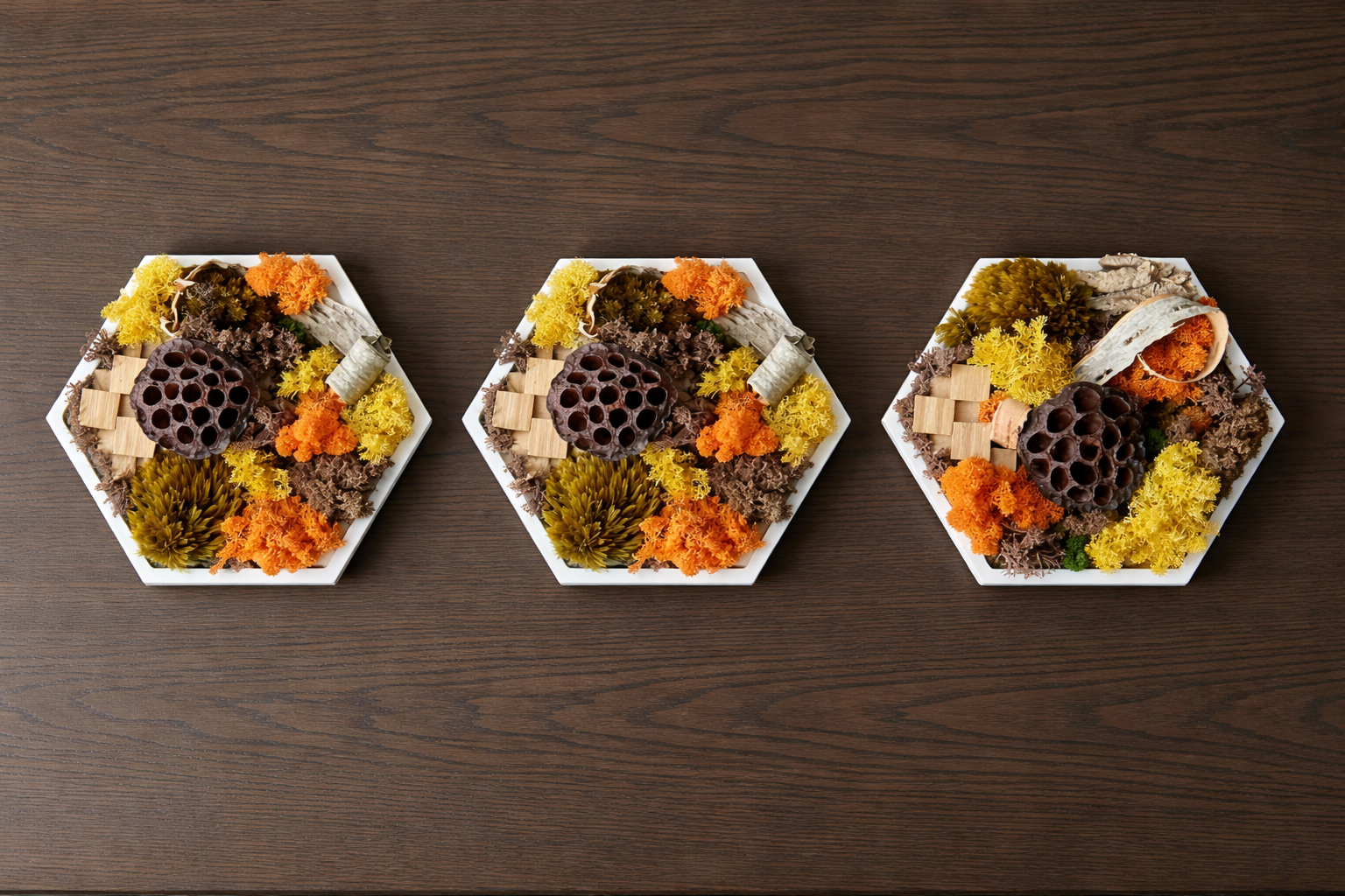 AUTUMN IGNITION HEXAGON SET — 5” SIDE (SET OF 3)