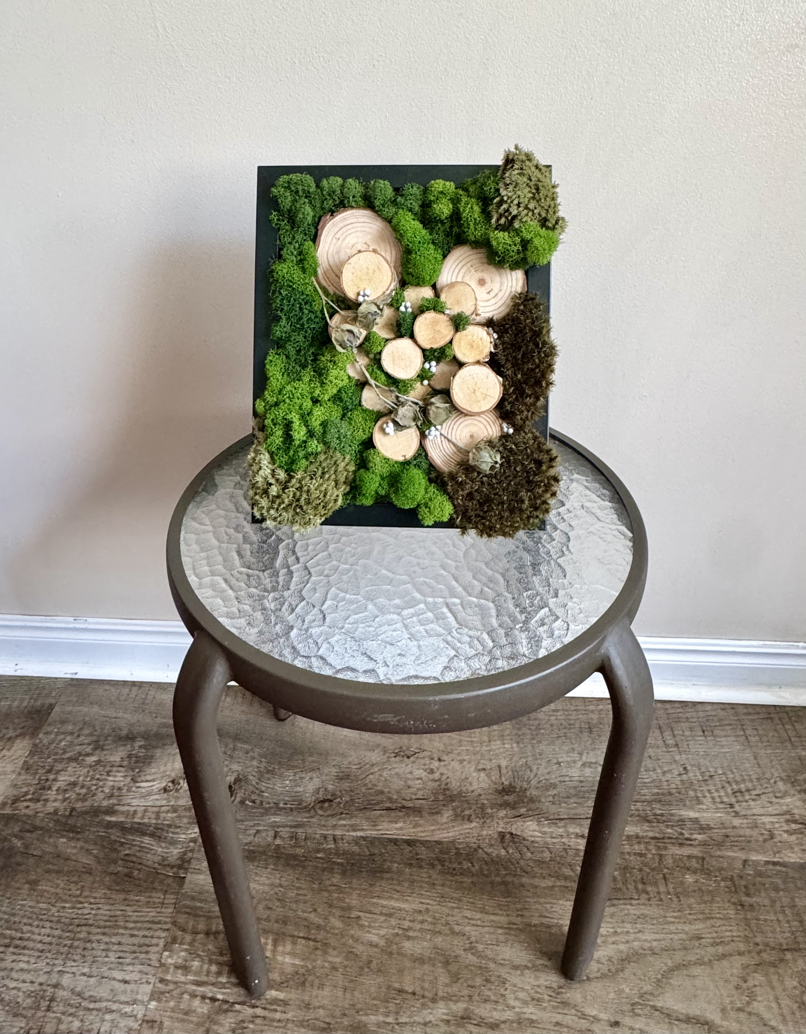 11x9 inches preserved moss art piece