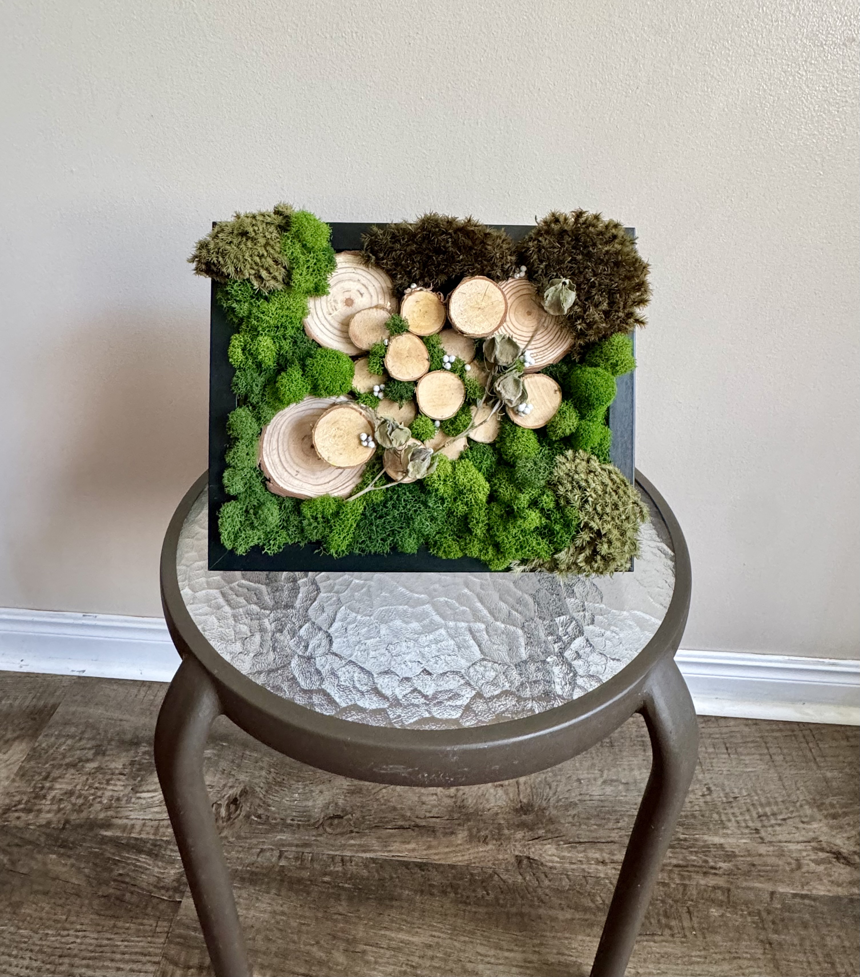 11x9 inches preserved moss art piece