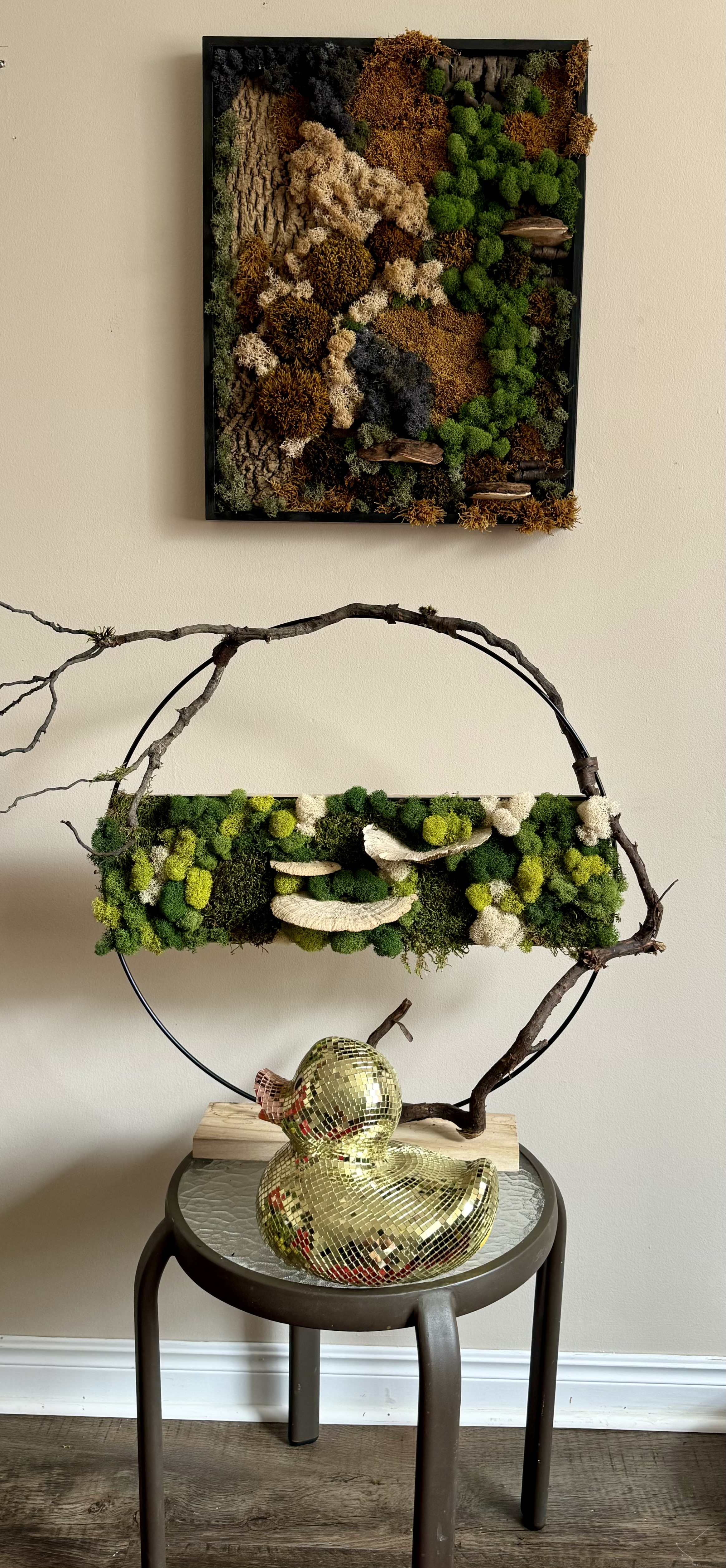 Deep contrast and raw dimension - 21x 17 statement art piece