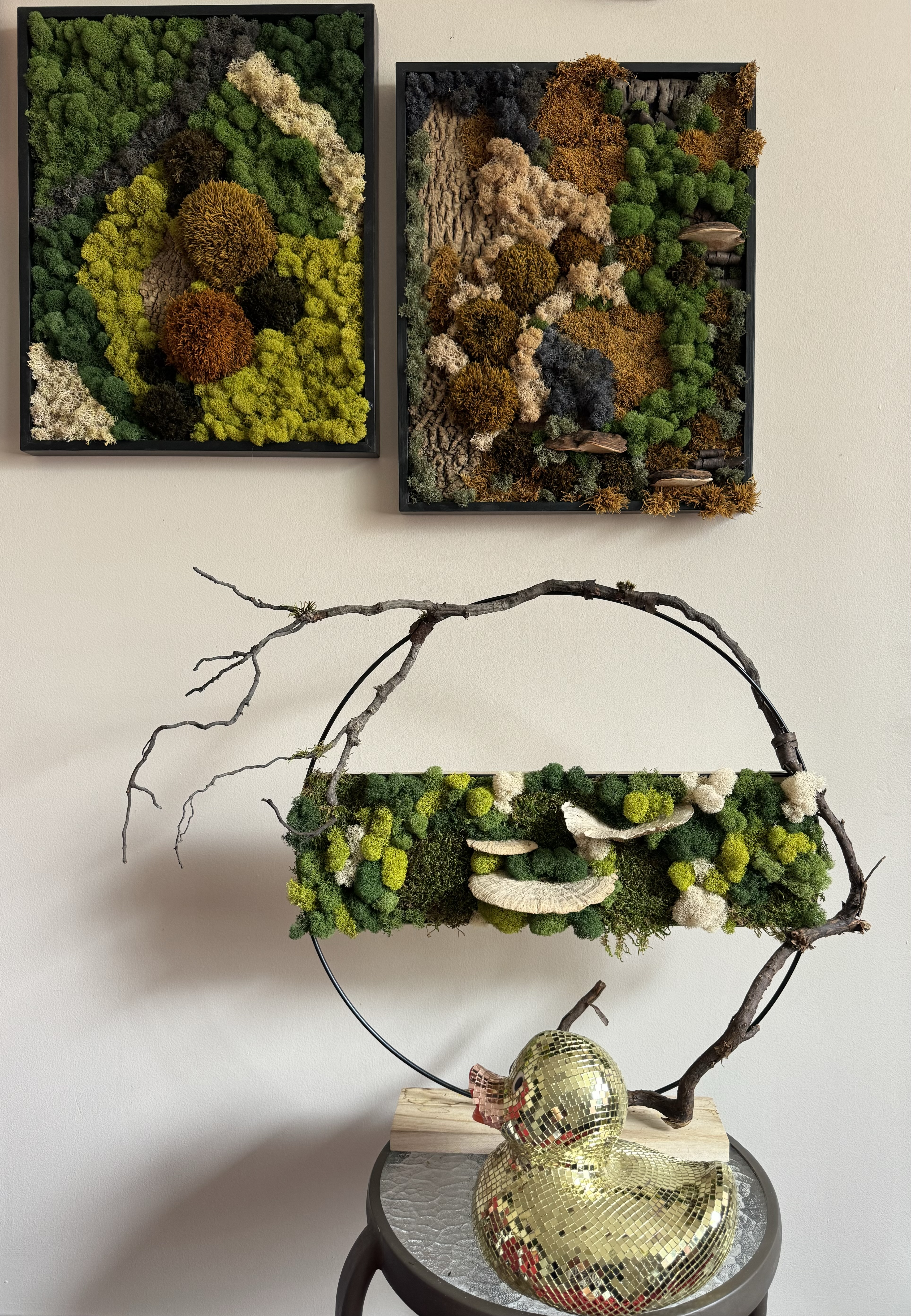 Clean lines meet wild texture - 21×17” statement piece