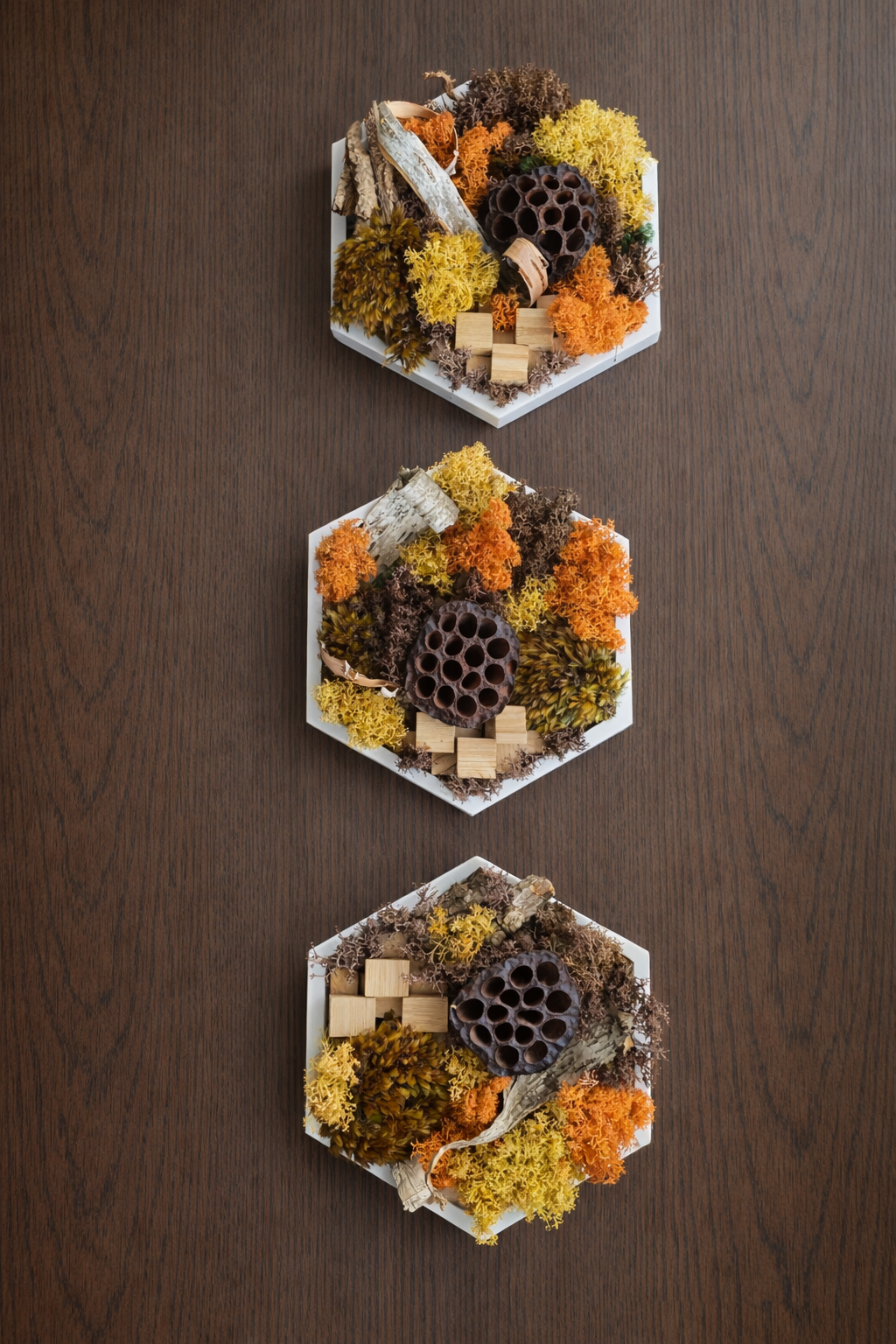AUTUMN IGNITION HEXAGON SET — 5” SIDE (SET OF 3)