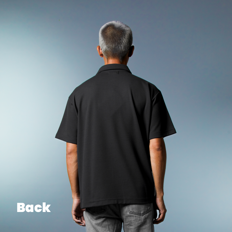 Polo Snap Button Top Knitted Ponte | Baju Pria | Kemeja Pria