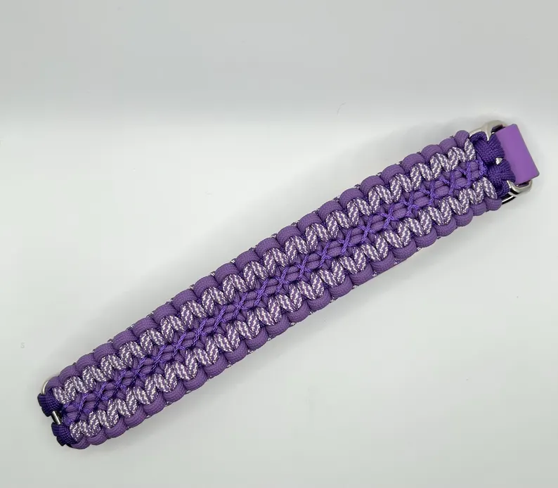 Two Toned Lilac Paracord Collar