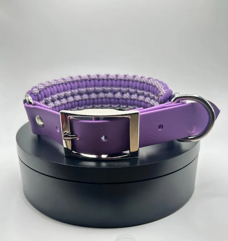 Two Toned Lilac Paracord Collar
