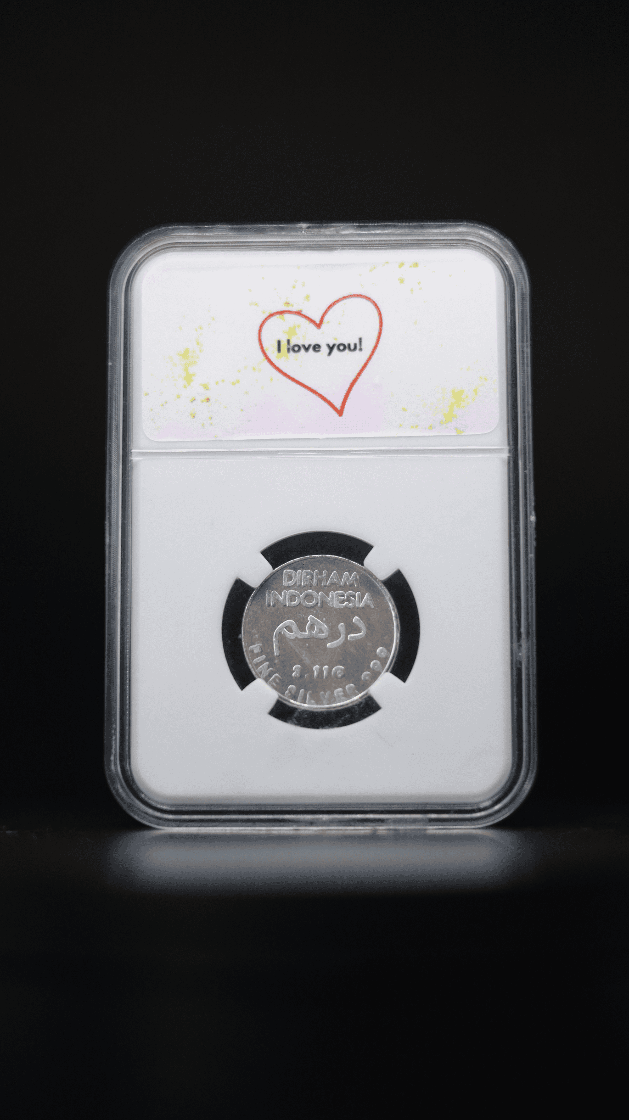 Hadiah / Gift Koin Perak Dirham Indonesia 3,11 gr - I love you