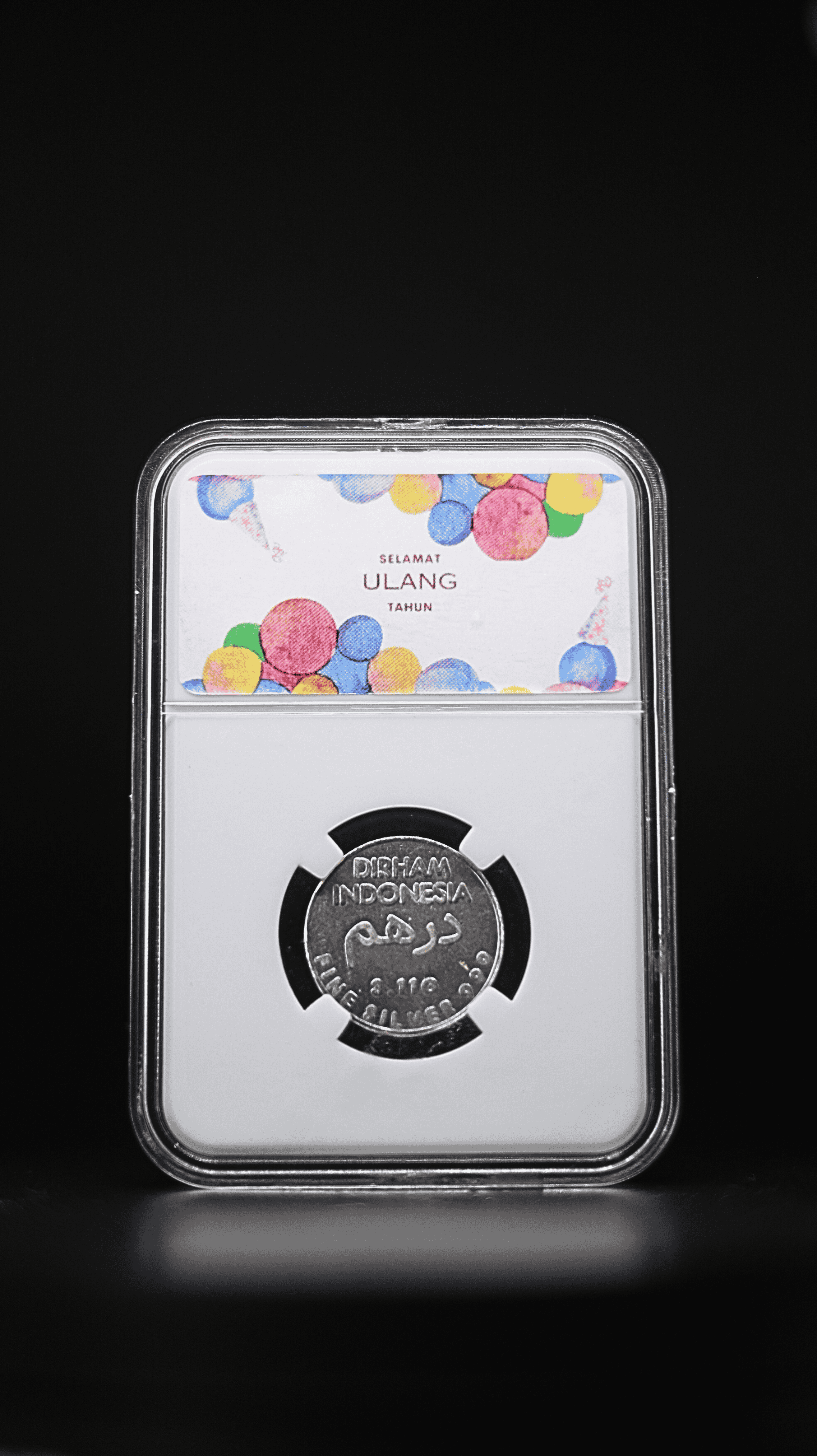 Hadiah / Gift Koin Perak Dirham Indonesia 3,11 gr - Selamat Ulang Tahun