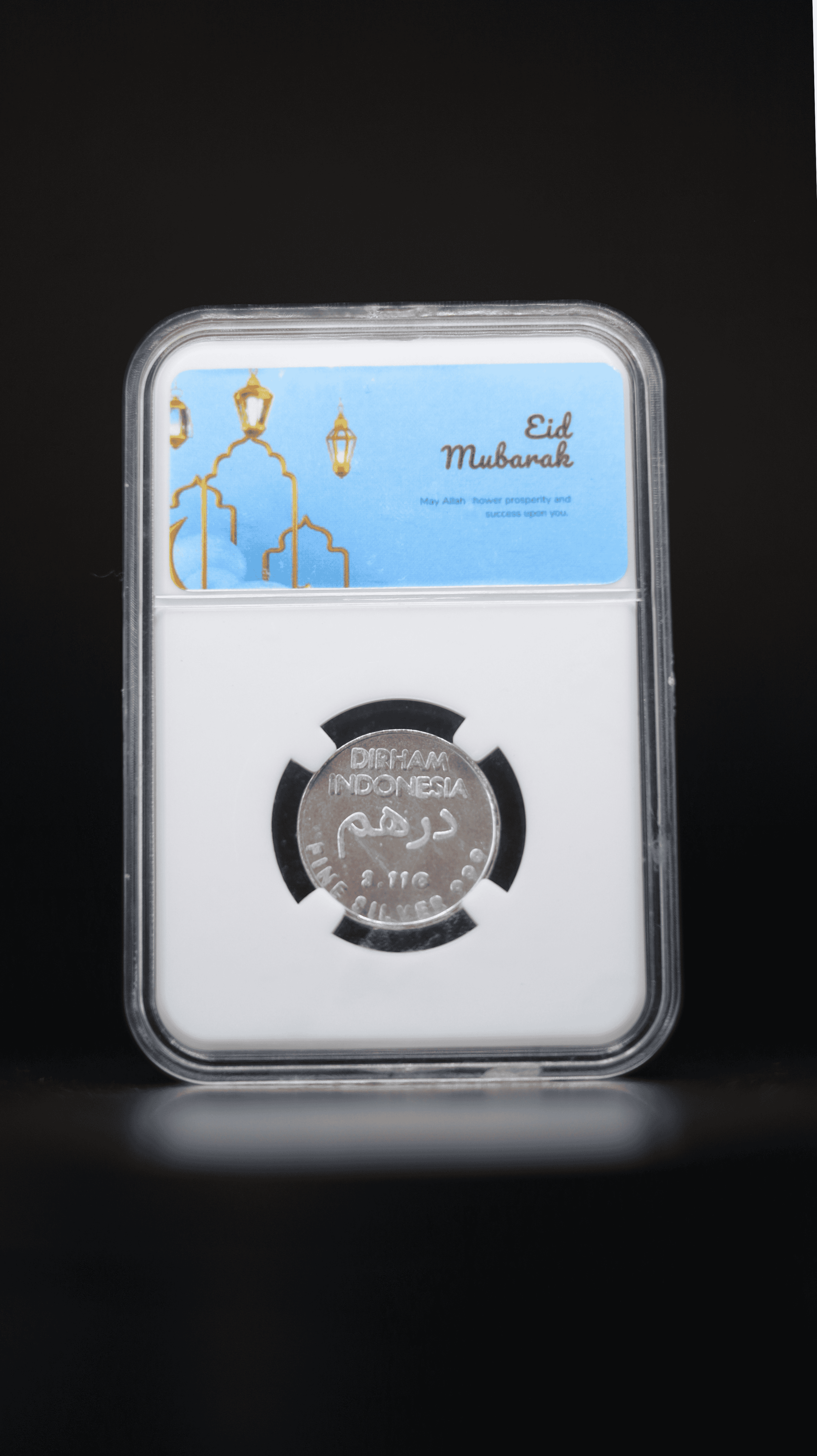 Hadiah / Gift Koin Perak Dirham Indonesia 3,11 gr - Eid Mubarak