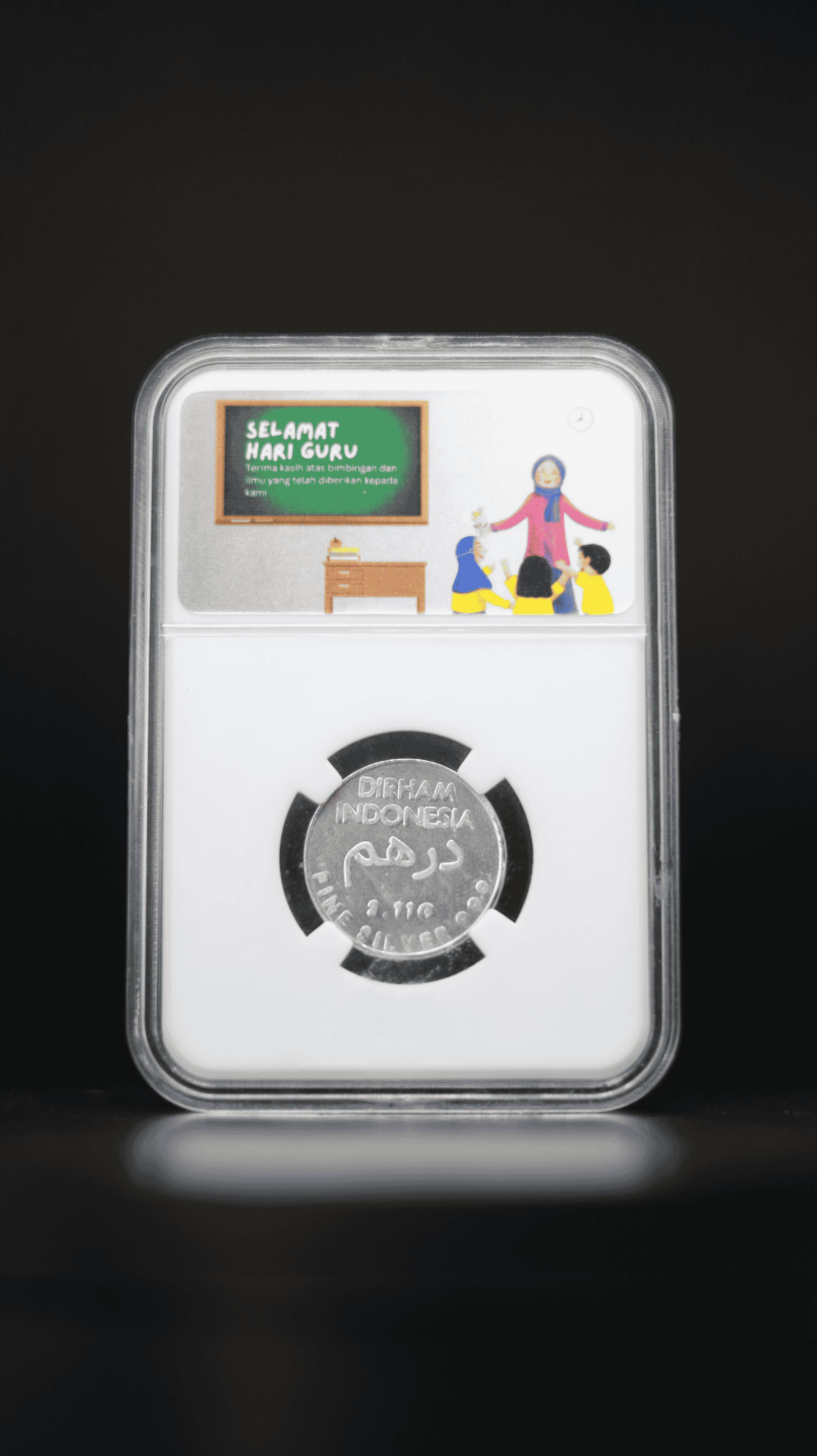 Hadiah / Gift Koin Perak Dirham Indonesia 3,11 gr - Selamat Hari Guru