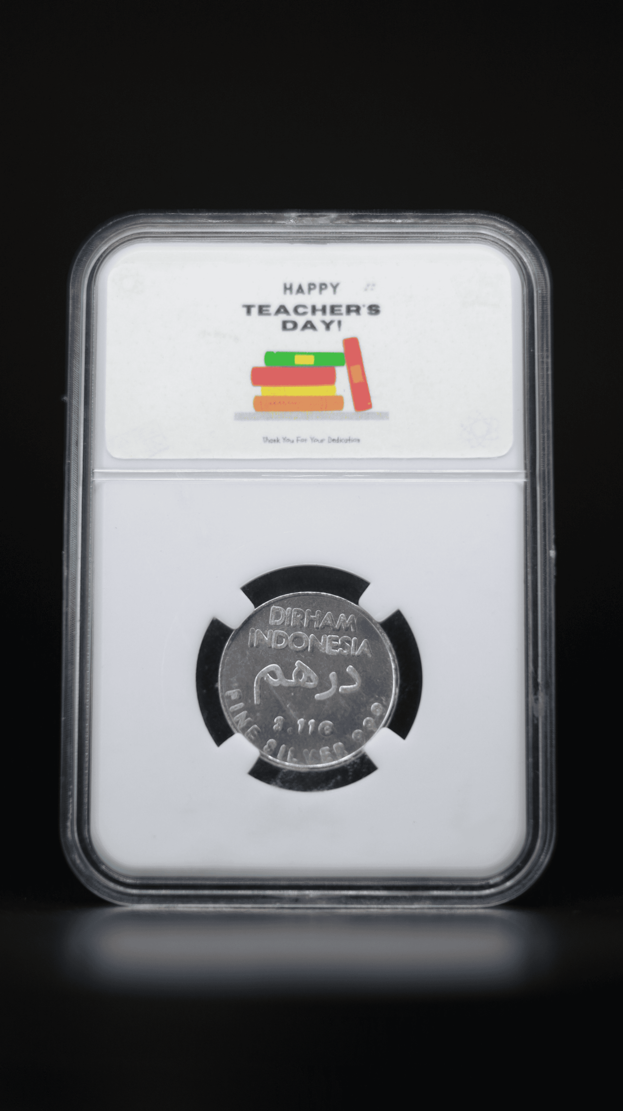 Hadiah / Gift Koin Perak Dirham Indonesia 3,11 gr - Happy Teacher's Day