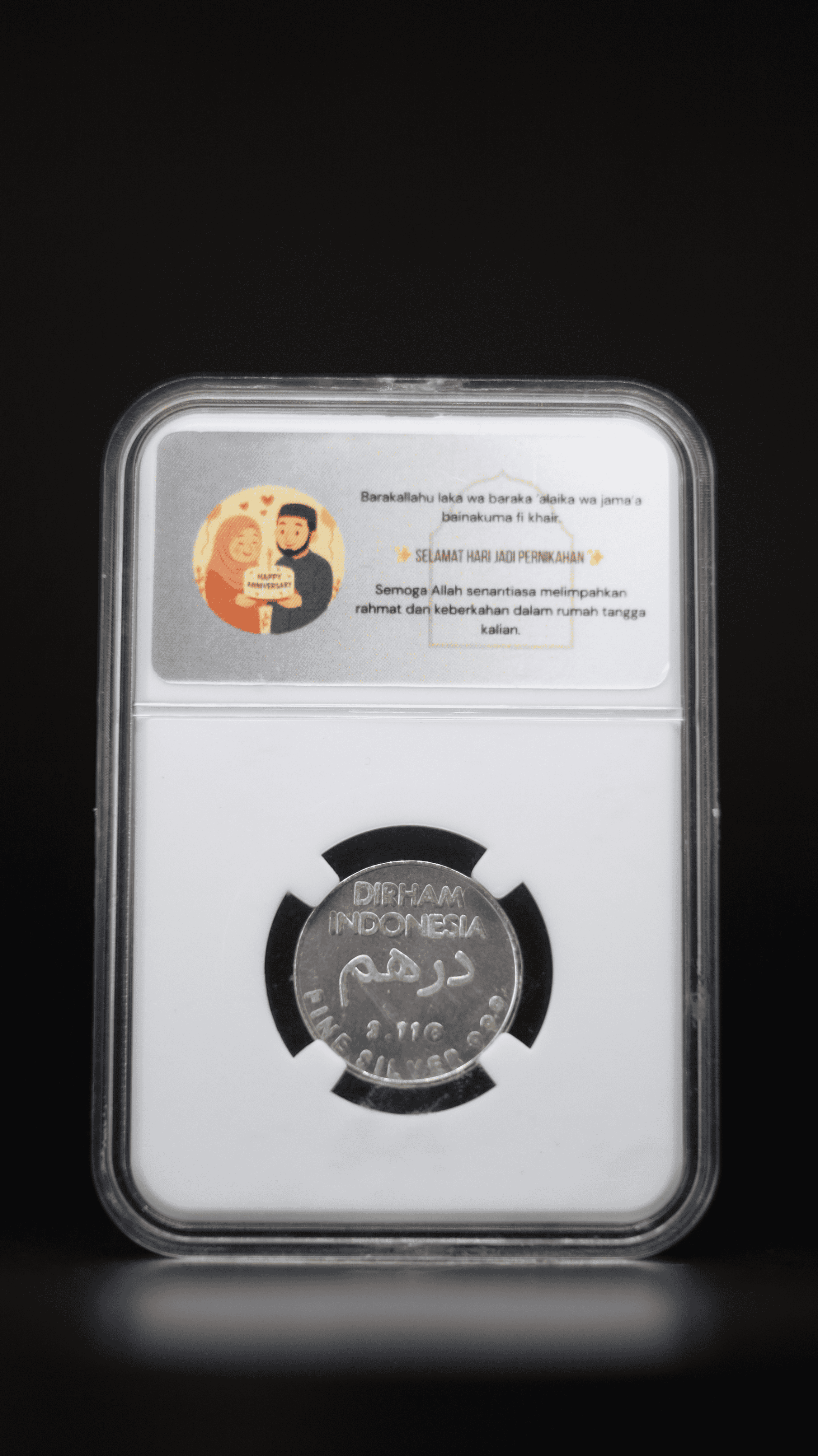  Hadiah / Gift Koin Perak Dirham Indonesia 3,11 gr - Selamat Hari Jadi Pernikahan
