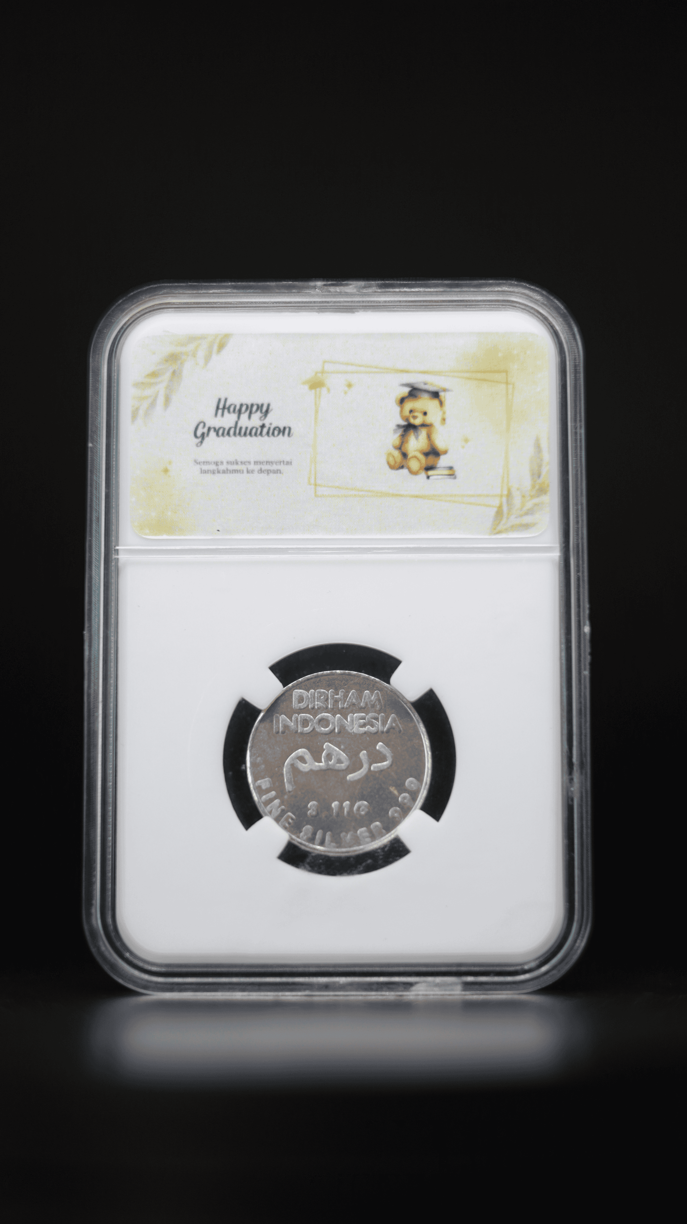 Hadiah / Gift Koin Perak Dirham Indonesia 3,11 gr - Happy Graduation