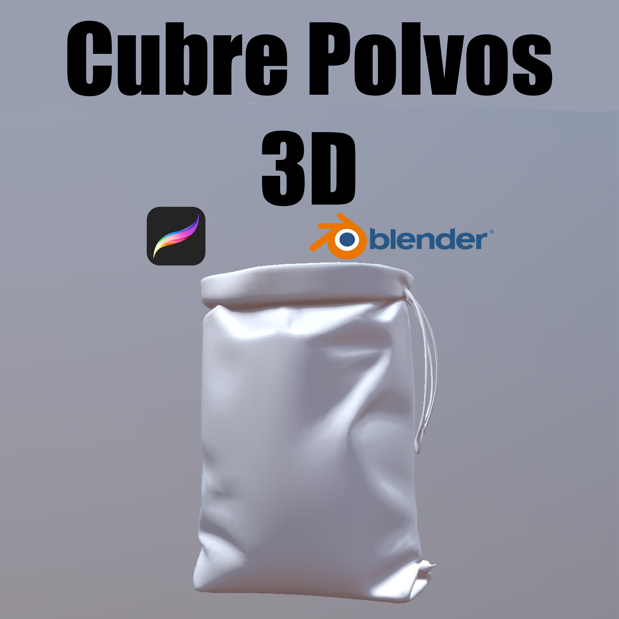 Mockup Cubre polvo 3D-Pocreate-Blender