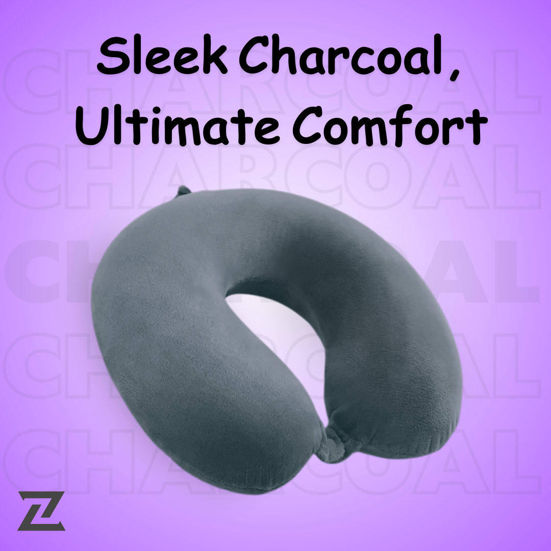 ZEXT Comfy Travel Pillow (CHARCOAL)