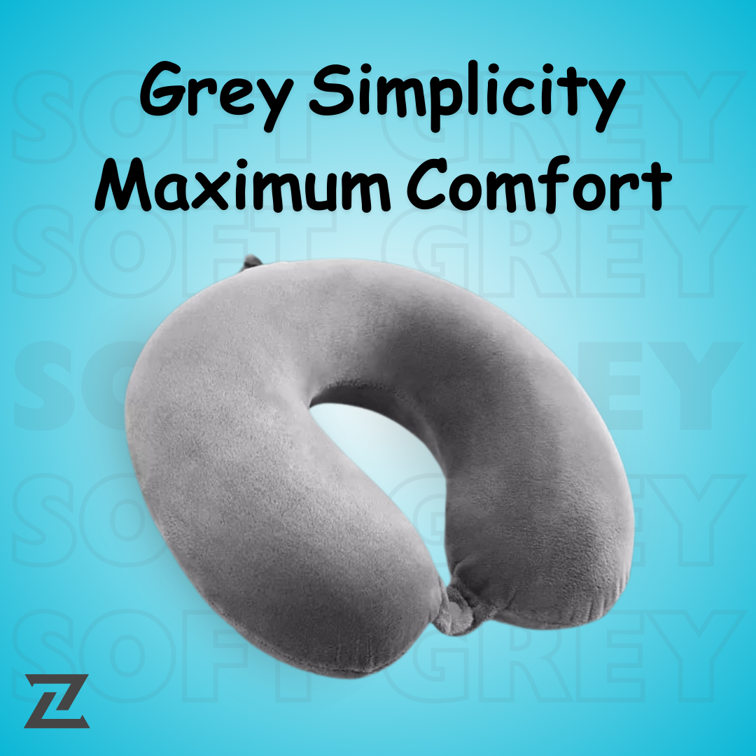 ZEXT Comfy Travel Pillow (GREY)