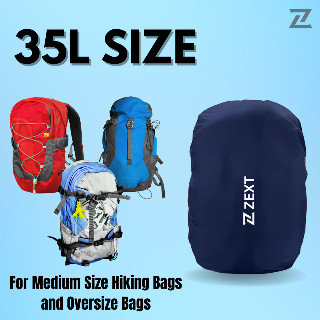 ZEXT Blue 100% Waterproof Rain Cover for Backpack (Navy Blue)