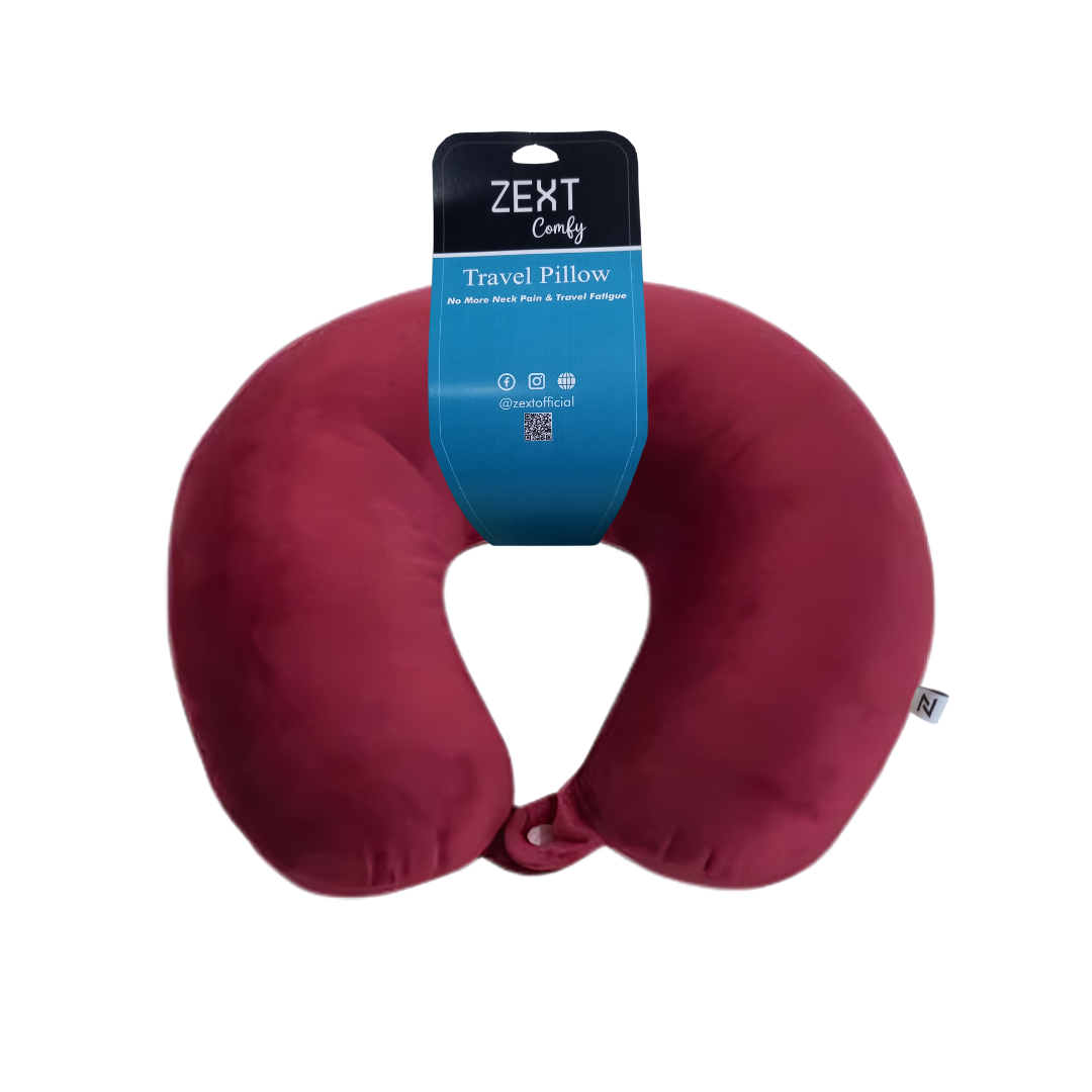 ZEXT Comfy Travel Pillow (MAROON)