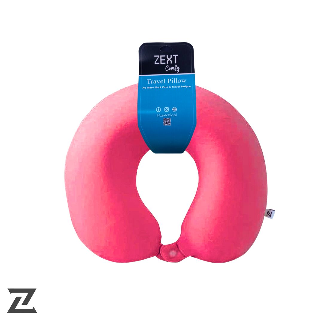 ZEXT Comfy Travel Pillow (PINK)
