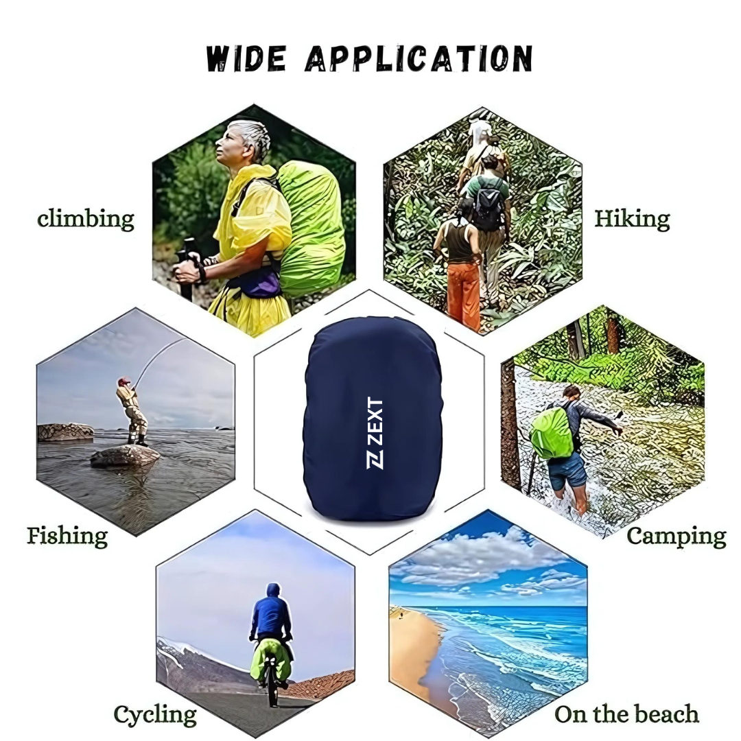 ZEXT Blue 100% Waterproof Rain Cover for Backpack