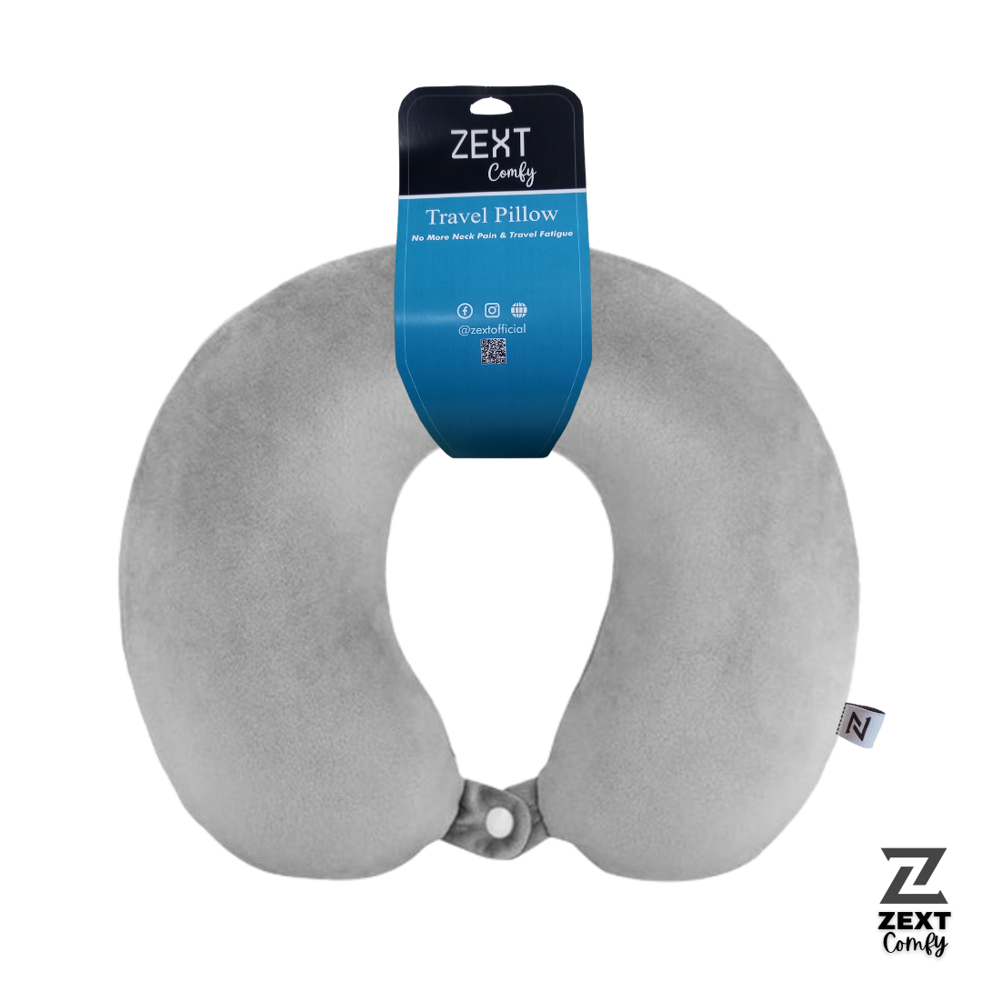ZEXT Comfy Travel Pillow (GREY)