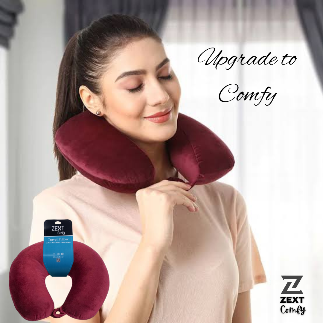 ZEXT Comfy Travel Pillow (MAROON)