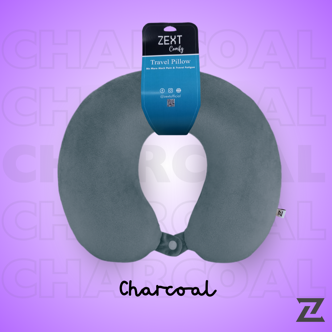 ZEXT Comfy Travel Pillow (CHARCOAL)