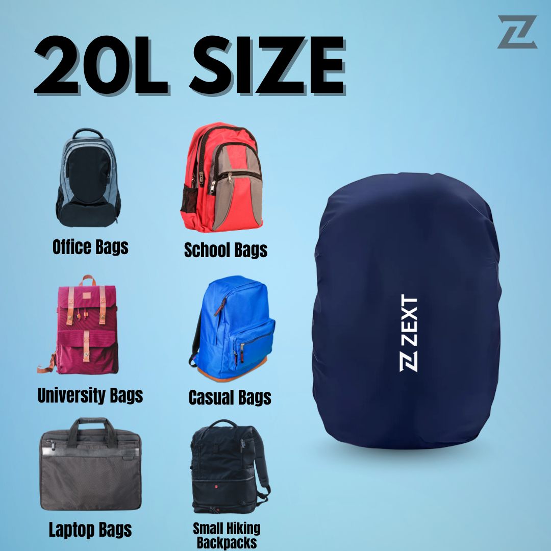 ZEXT Blue 100% Waterproof Rain Cover for Backpack (Navy Blue)