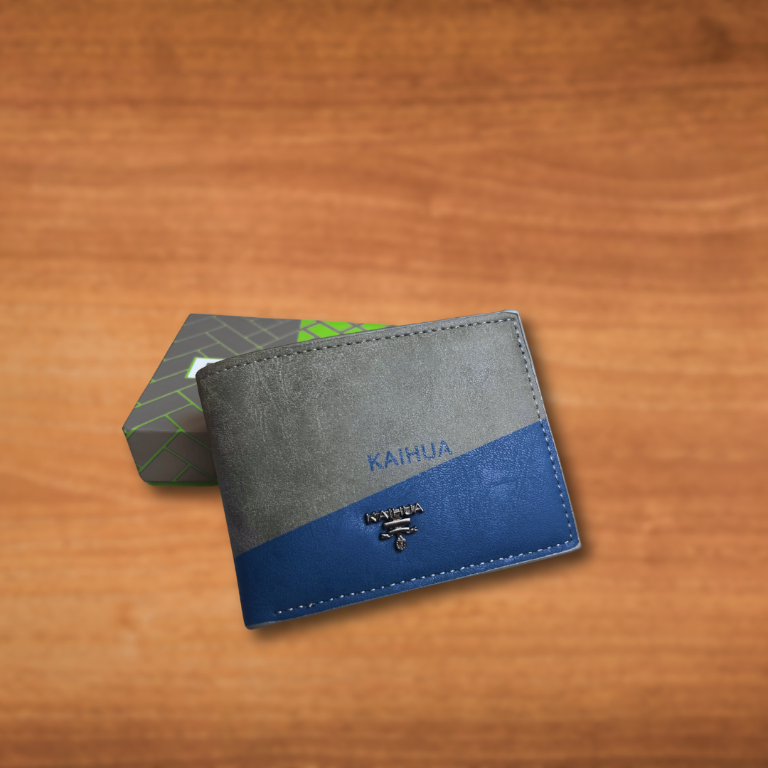 ZEXT Premium Wallet For Men Duo Color (Grey and Blue)