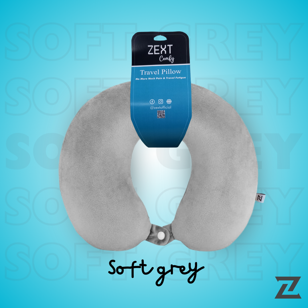 ZEXT Comfy Travel Pillow (GREY)