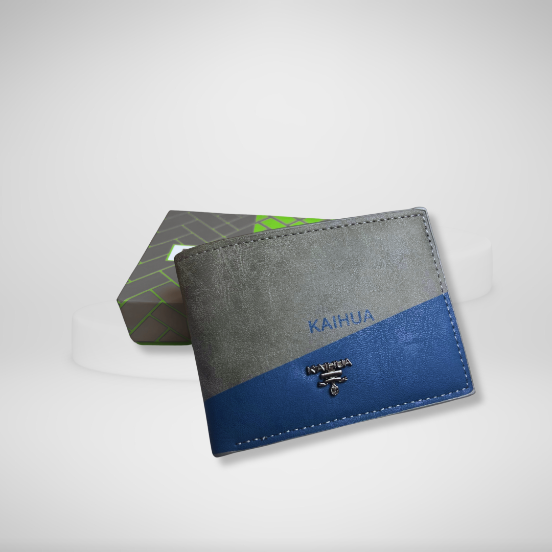 ZEXT Premium Wallet For Men Duo Color (Grey and Blue)