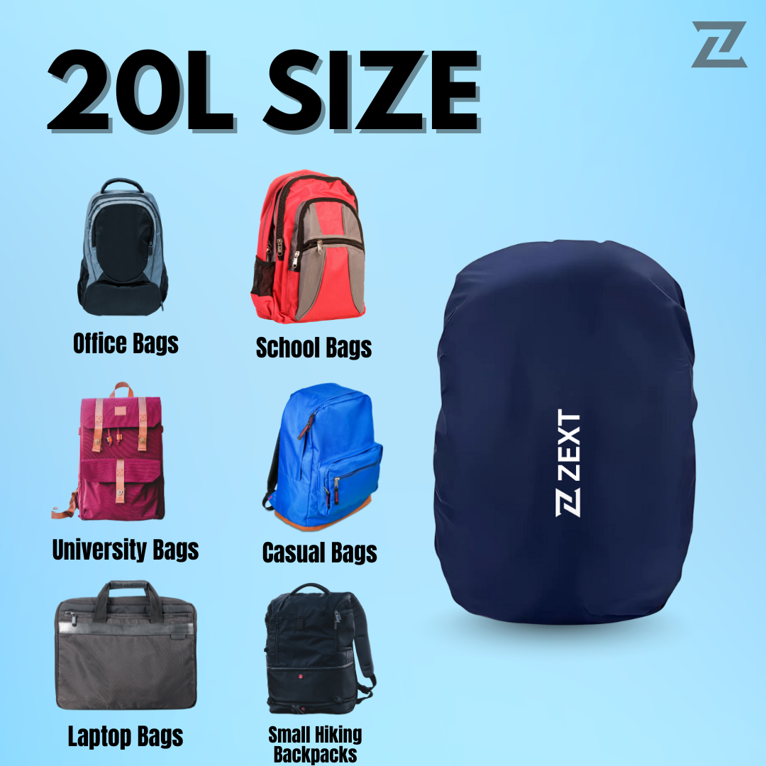 ZEXT Black 100% Waterproof Rain Cover for Backpack