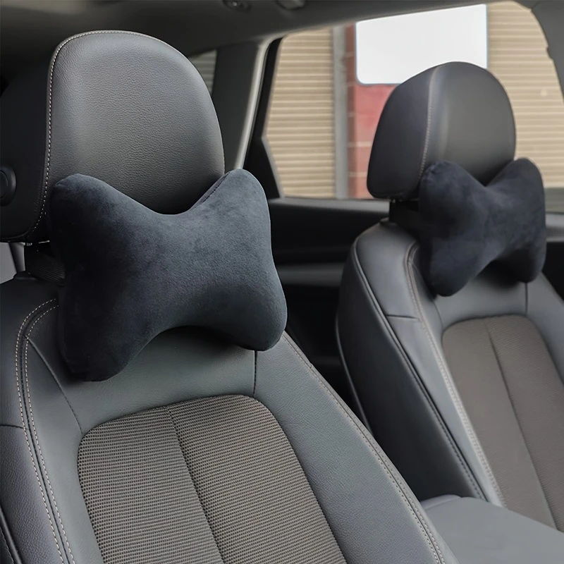(Pack of 2) ZEXT Soft Car Headrest Velvet, Portable and Washable