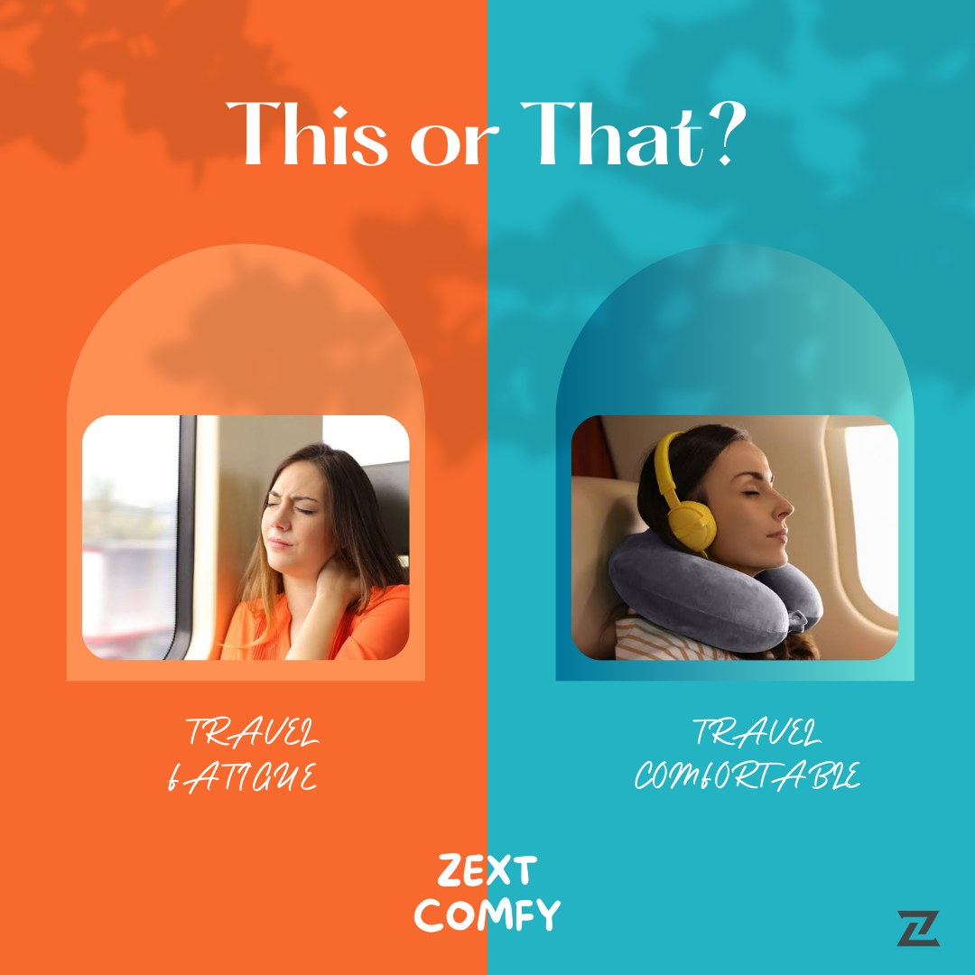 ZEXT Comfy Travel Pillow (MAROON)