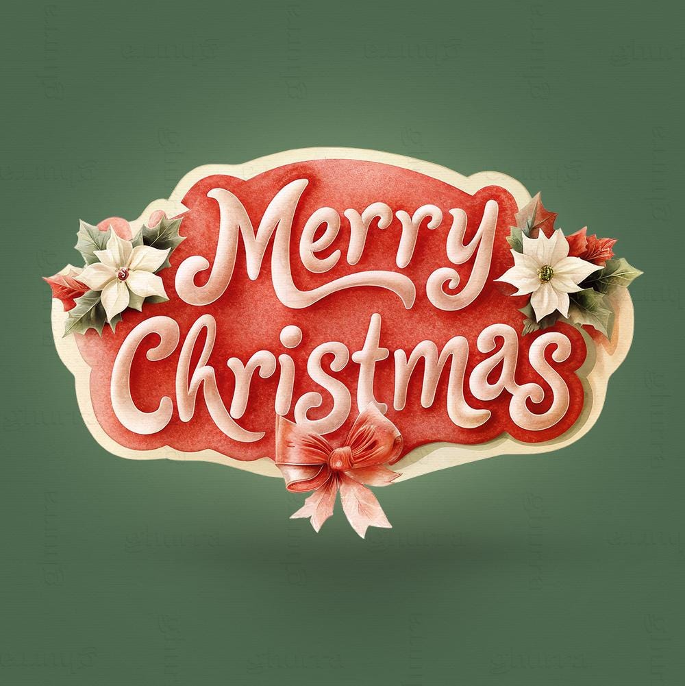 Vintage Rustic Christmas Clipart 2026: 70+ Holiday PNGs & Seamless Patterns (Commercial Use)