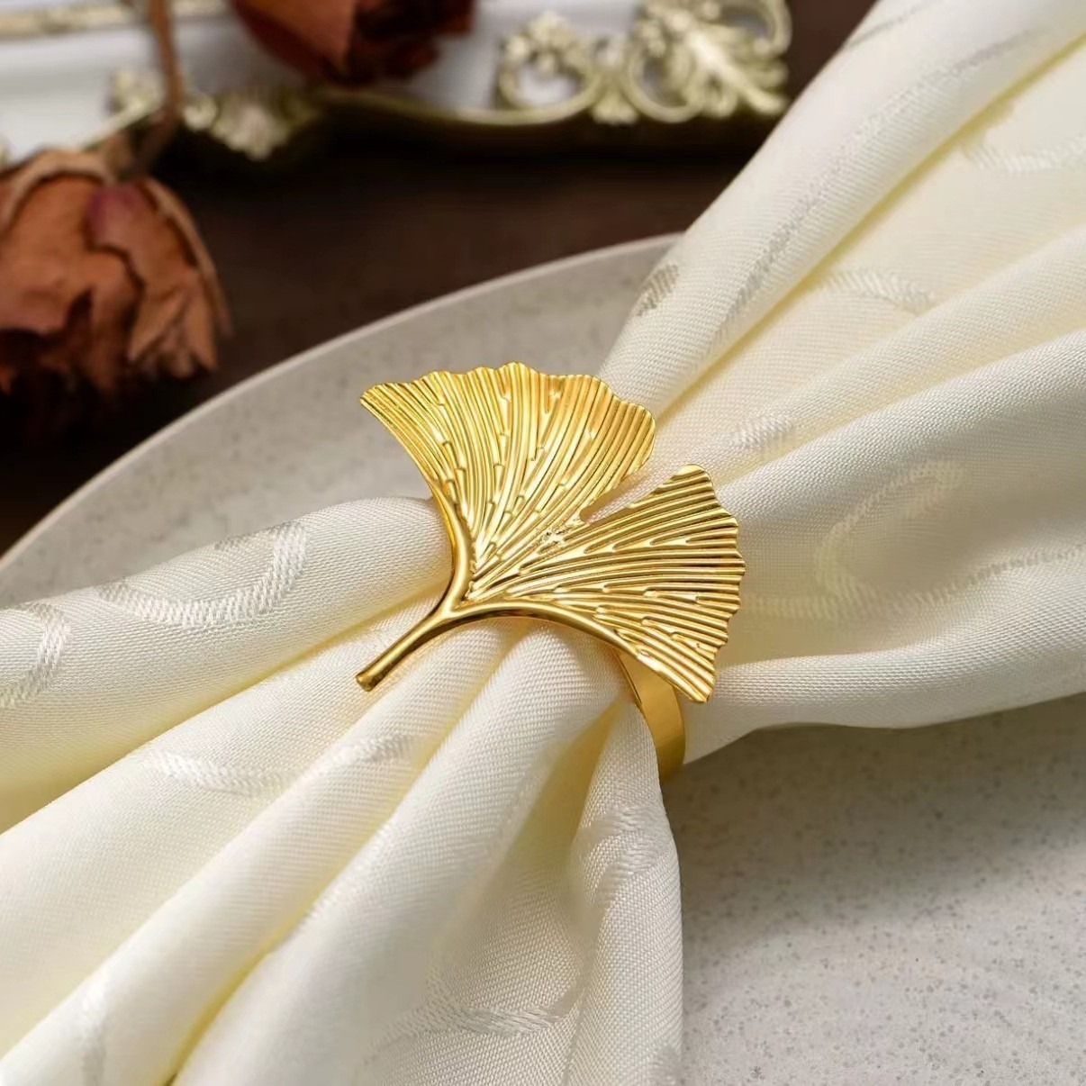 Ginkgo Napkin Rings