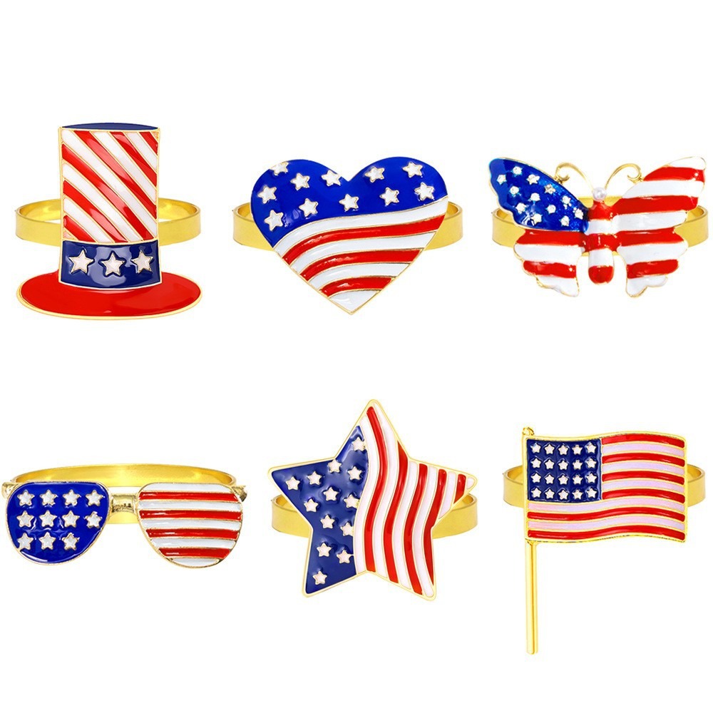 Independence Day 4th of July Napkin Rings