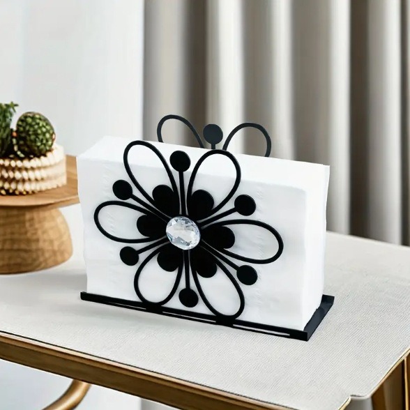 Metal Flower Napkin Holder
