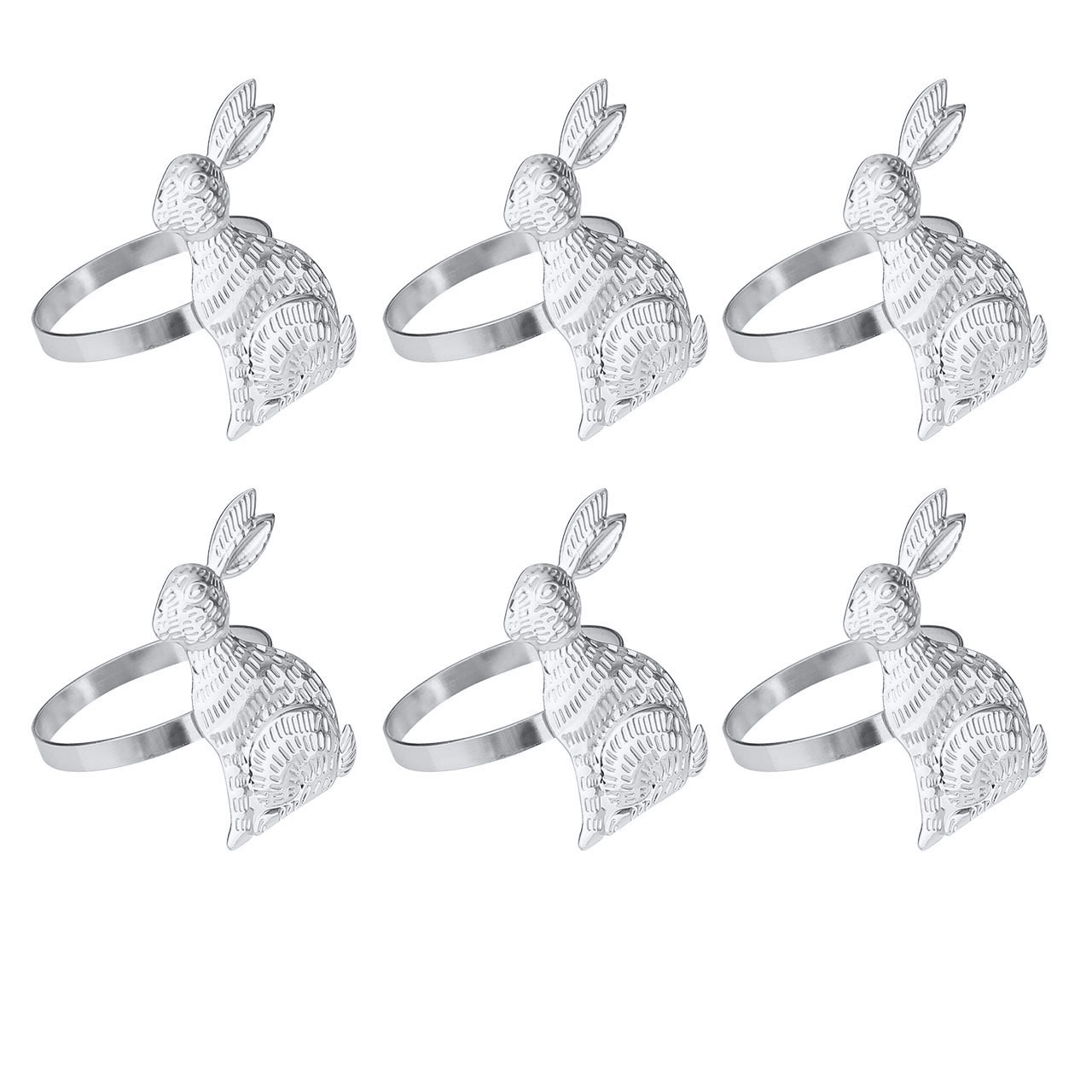 Silver Bunny Napkin Rings