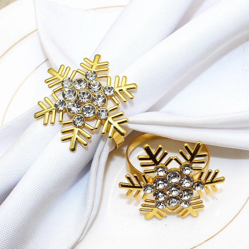 Silver Snowflake Napkin Rings