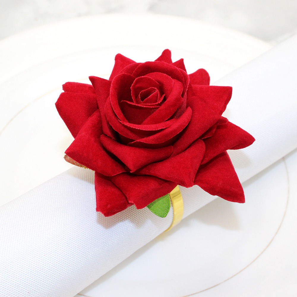 Red Rose Napkin Rings