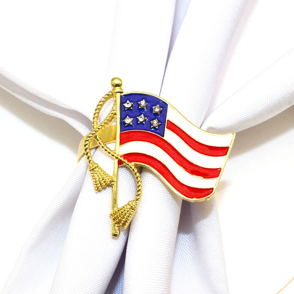 US Flag Individual Napkin Rings