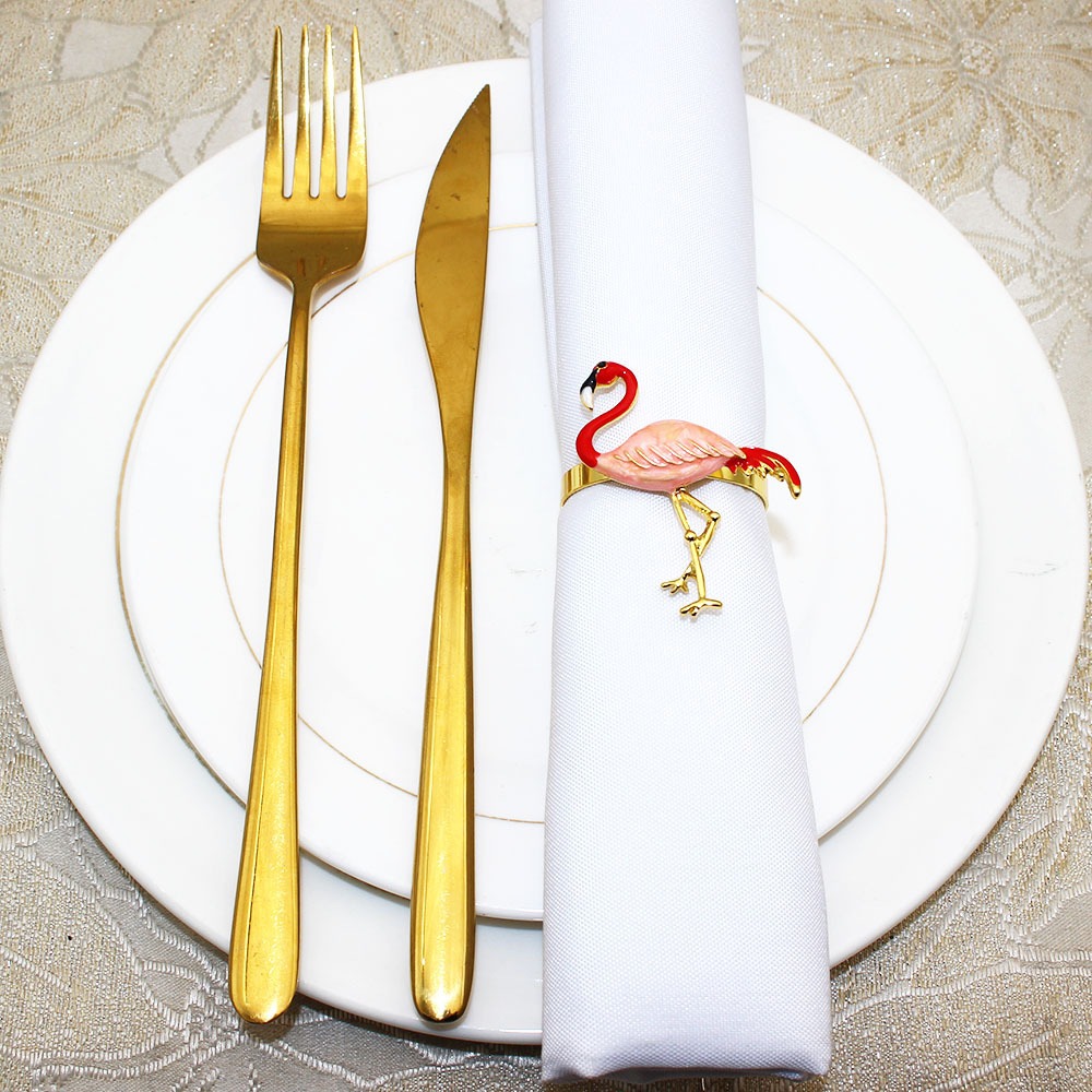Pink Flamingo Napkin Rings