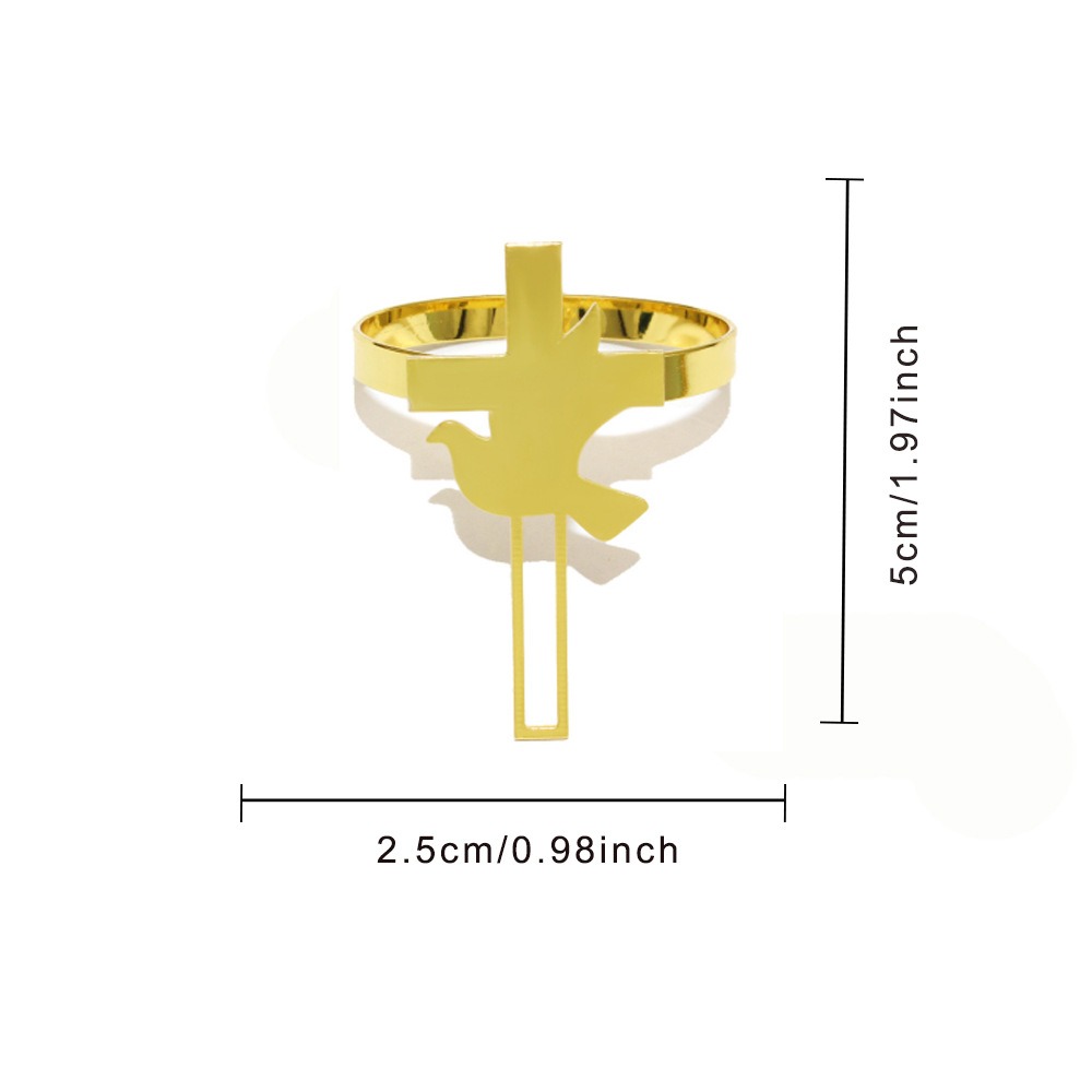 Easter Cross Peace Dove Napkin Ring