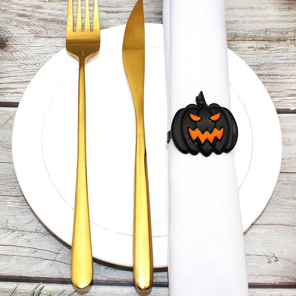 Black Pumpkin Napkin Rings