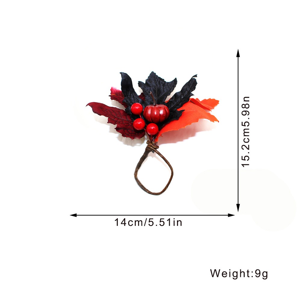 Pumpkin Berry Maple Leaf Napkin Ring